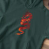 green hoodie with red dragon art