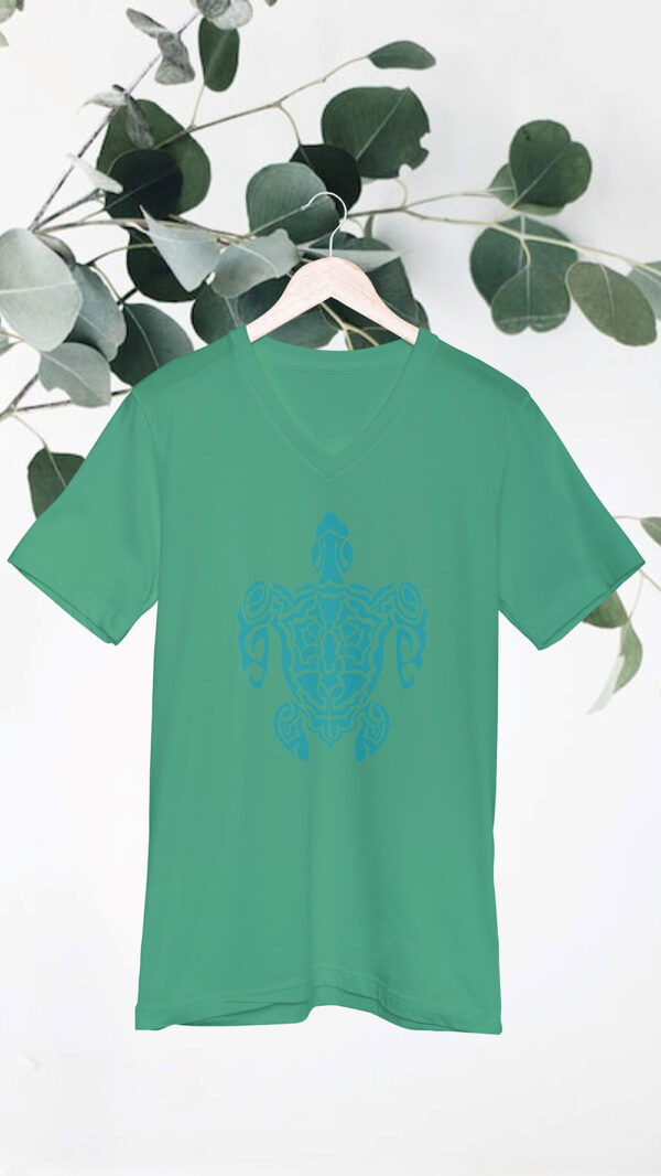 green shirt with green turtle art