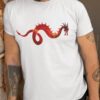 man in white shirt with dragon art