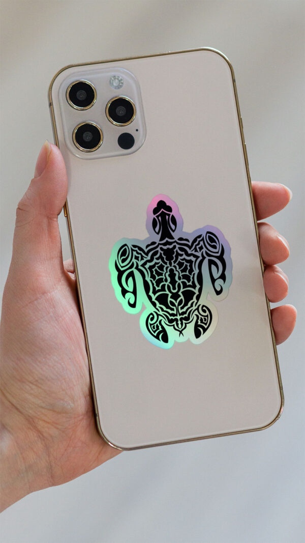 Turtle sticker on phone case