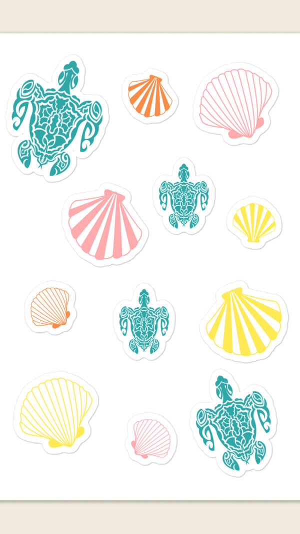 Ocean life stickers table